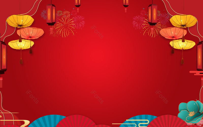 红色简约牛年新春元旦背景模板,插画/手绘图,插画/手绘图库,插画/手绘图下载,插画/手绘